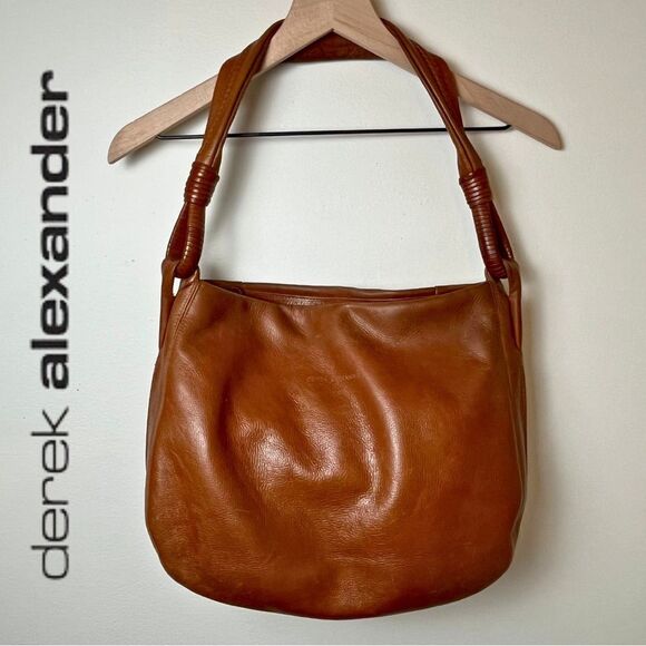 Derek Alexander | Bags | Derekalexander Brown Leather Shoulder Bag ...